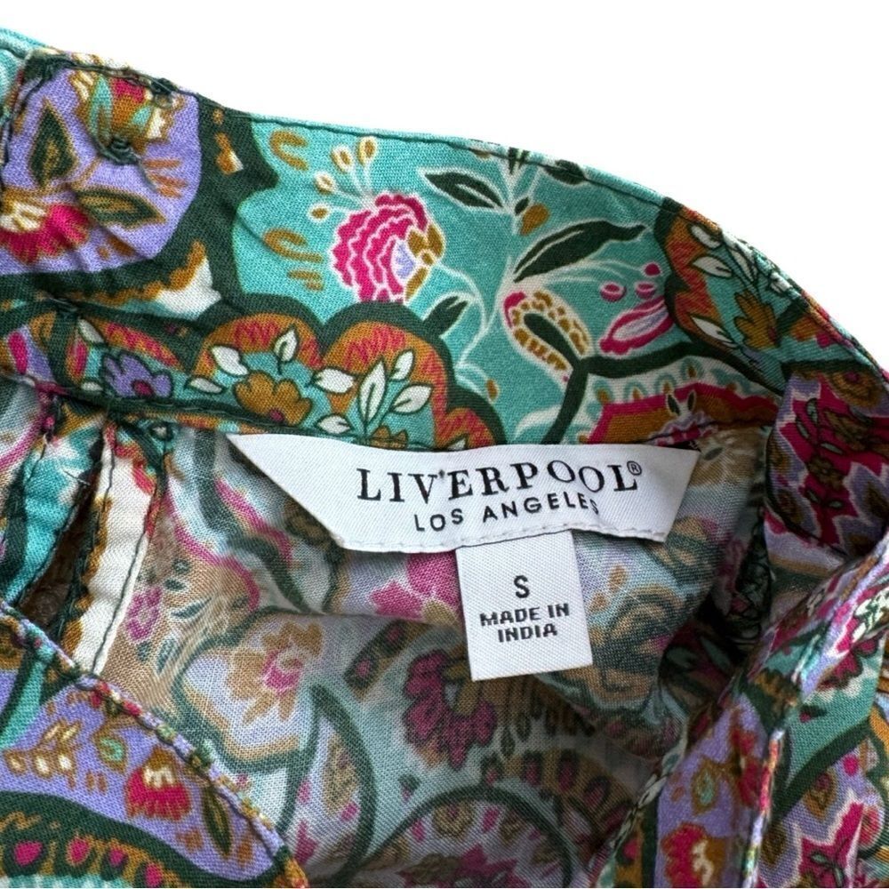Liverpool Keyhole Paisley Sleeveless Top Size Small - Picture 7 of 12